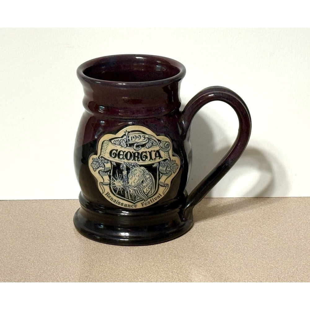 Vintage‎ 1993 Renaissance Festival Georgia RenFest Pottery Stoneware Mug